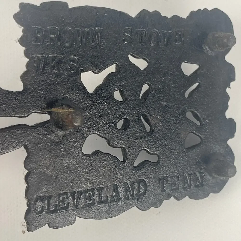 Cast Iron 3 Small Trivets - 2 Wilton and Brown Stone (Cleveland Tenn)